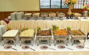 Decorative use of chafing dishes on a buffet table set up Lovely Design of lunch buffet ideas